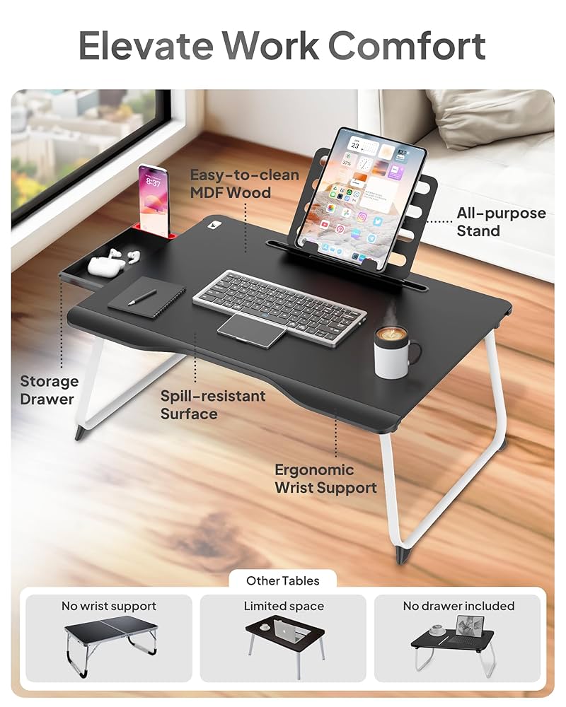 【色: ブラック】Cooper Cases DESK PRO テーブル 折り畳み Amazon.co.jp: Cooper DeskPRO XL 23.6インチ 人間工学に基づい